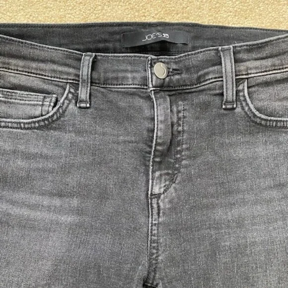 Joe's Jeans Women's 27 Skinny Medium Wash Dark Gray Stretch Denim Pants Low Rise - Picture 4 of 8
